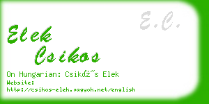 elek csikos business card